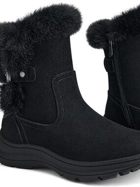 Warm Ankle Boots for Women: Comfortable Winter Fur Lined Snow Boot